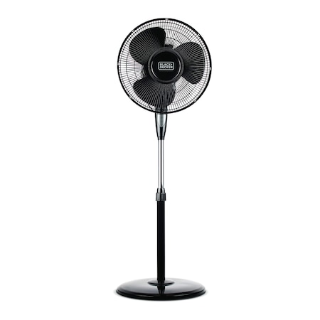 Black & Decker Stand Fan with Remote, 16 Inches, Black BFSR16B